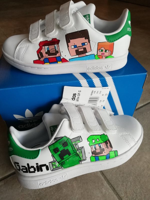 Stan smith garcon vert a scratch